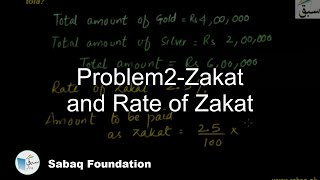 Problem2-Zakat and Rate of Zakat