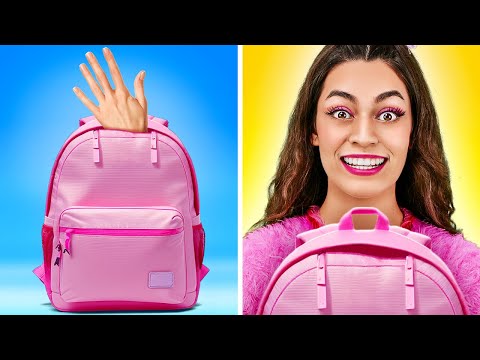 QUICK & EASY SCHOOL HACKS FOR LAST-MINUTE HOMEWORK || MAGIC BACKPACK HACKS By 123GO!SCHOOL