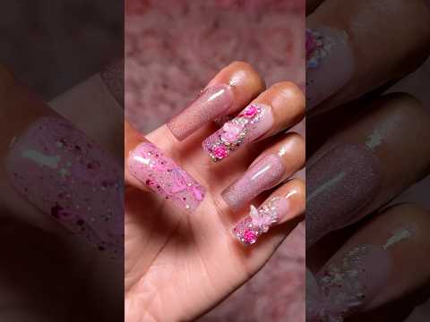 Pink Birthday Nails Tutorial 💅🏾🎂💖✨