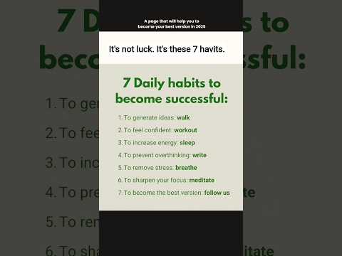 7 Habits to become successful: #motivation