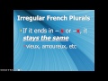 Exploring Irregular Plurals in French