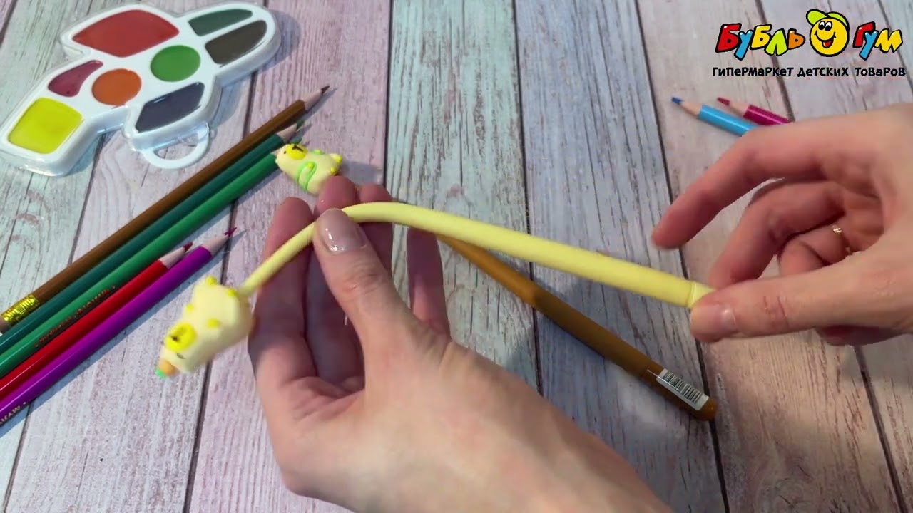 Ручка гелевая Капибара в мягком корпусе в ассортименте - видео Ручка гелевая Капибара в мягком корпусе в ассортименте - видео