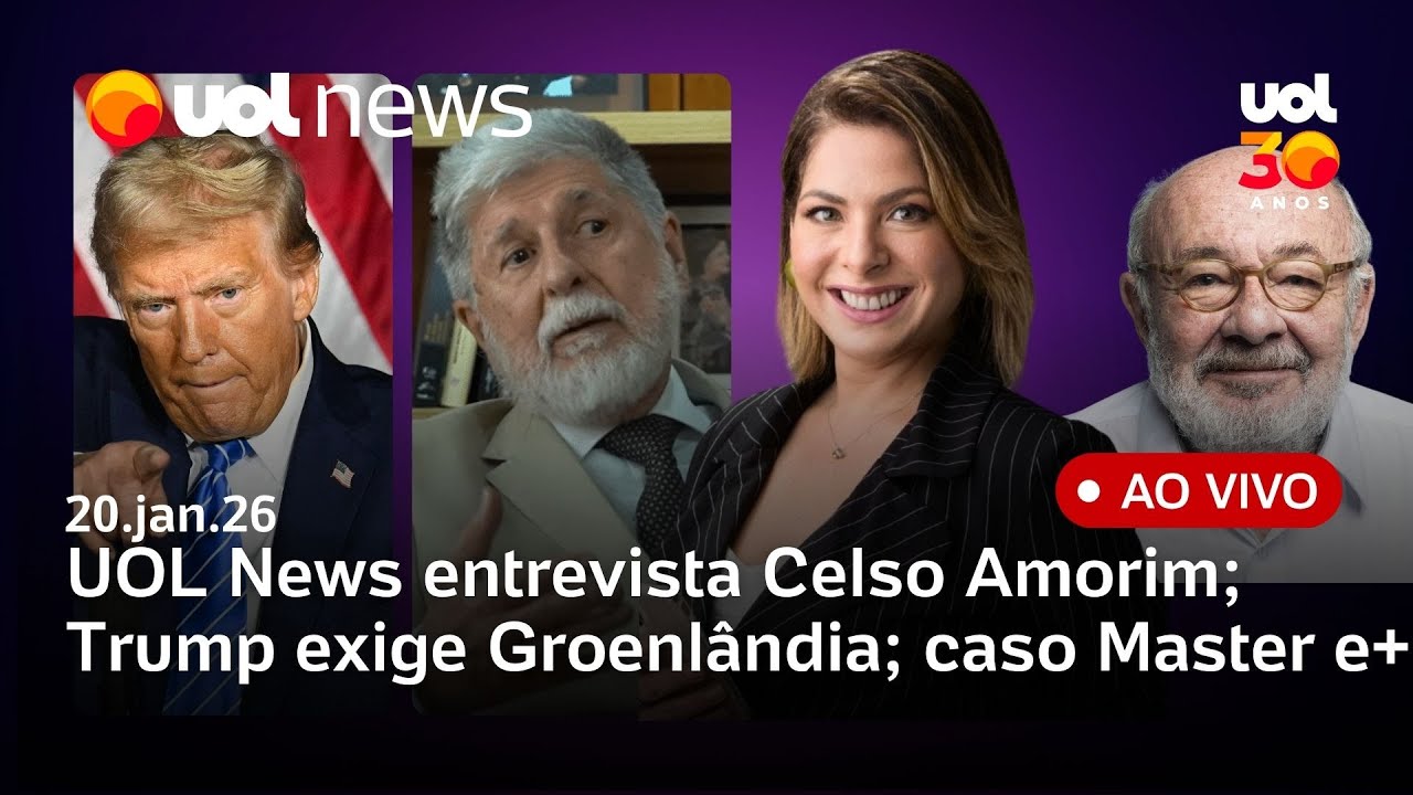 UOL News com Daniela Lima: entrevista ao vivo com Celso Amorim; Trump x Groenlândia; caso Master e+