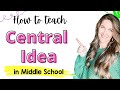 Teaching Central Idea Effectively