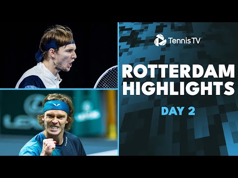 Rublev Faces Bergs; De Minaur, Korda & Hurkacz In Action | Rotterdam 2024 Day 2 Highlights