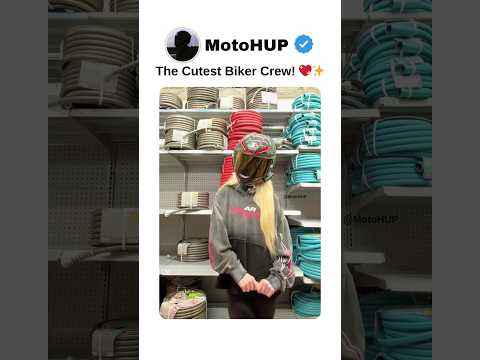 Biker crew's helmet fashion show hits different 😍