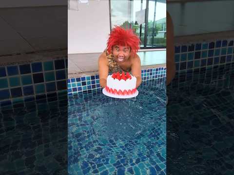 Cake in the swimming pool