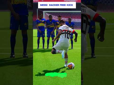 Messi 🇦🇷🇦🇷 Hacker Free-kick Tricks 👿🥵🔥 #unluckyboy #football #trending #shorts #soccer