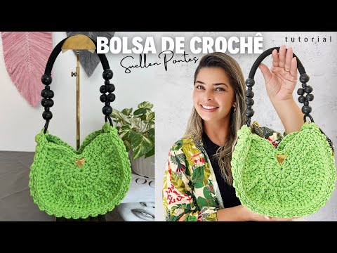 Linda Bolsa de Crochê - Bolsa Menta Suellen Pontes