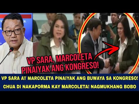 VP SARA,MARCOLETA PINAIYAK SI CHUA AT KONGRESO! DI NAKAPORMA ANG MGA BUWAYA