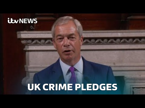 Watch in full: Farage pledges to 'halve crime in five years' in law and order speech | ITV News