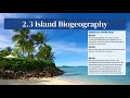 Island Biogeography Concepts and Species