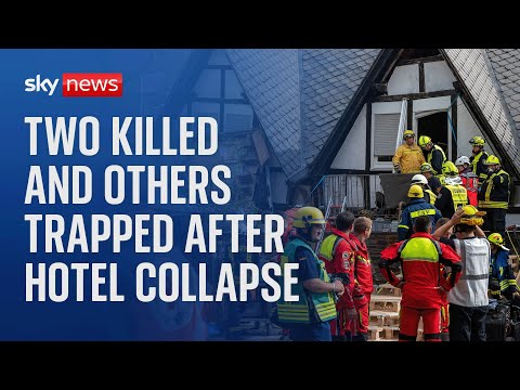 Police news conference after hotel collapse in Germany