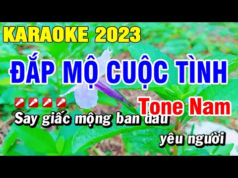 Karaoke Đắp Mộ Cuộc Tình Tông Nam Nhạc Sống | Hoài Phong Organ