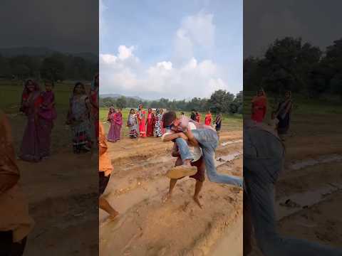 bappa ji ka aisa visarjan😅 #minivlog#viral#trending#village#shorts#reels#river#waterfall#hills