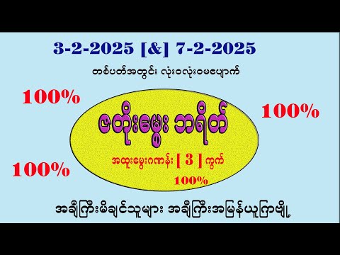 3(&)7-2-2025 တစ်ပတ်စာ ဘရိတ် နှင့် သုံးကွက်ကောင်း