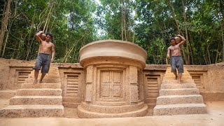 Building The Most Amazing Underground Home Villa with Surrounding Swimming Pool by Ancient skills Pa