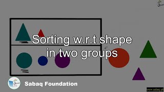 Sorting w.r.t shape in two groups