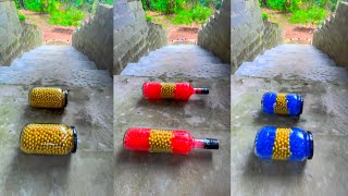 Breaking glass bottle ⚠️🔥 Crushing Crunchy & Soft Things #asmr #shorts #asmrsound #satisfyingvideo