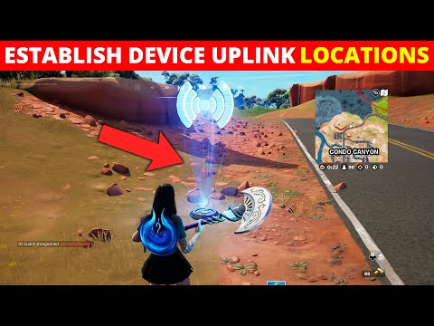 Establish Device Uplink Near Condo Canyon, Coney crossing! ALL LOCATIONS GUIDE! Fortnite Challenge!