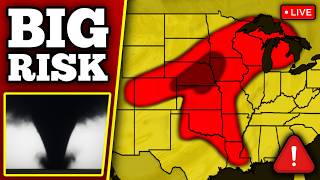 🔴 BREAKING TORNADO OUTBREAK COVERAGE - Strong Tornadoes Possible With LIVE Storm Chasers...