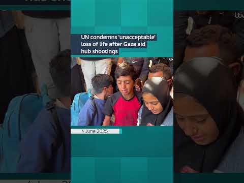 UN condemns 'unacceptable' loss of life after more fatal shootings at Gaza aid hub | ITV News #gaza