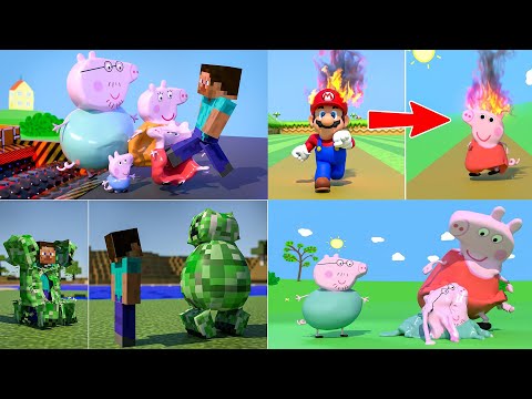 Peppa Pig, Mario, & Minecraft Weird Animations 🙃