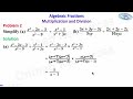 Algebraic Fractions and Expressions