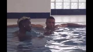 Kylian Mbappe & Pogba swimming 🏊