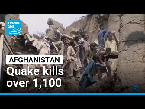 YouTube video thumbnail:  Taliban Appeals for Aid After Quake Kills Over 1,100 in Afghanistan