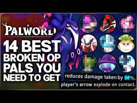 Palworld 1.0 - The 14 Best MOST POWERFUL Pals in Game - OP Fire Combo, Immortal & More Pal Guide!