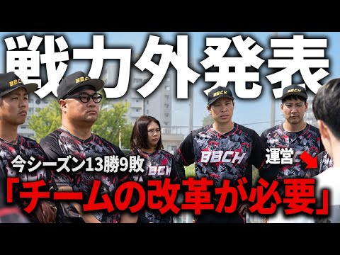 戦力外を発表します。9月末での戦力外の退団者は...