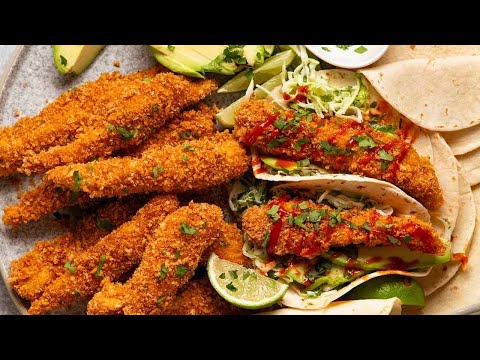 Crunchy Chicken Taco Fingers (BAKED!)