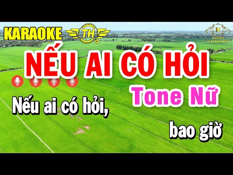 Nếu Ai Có Hỏi Karaoke Tone Nữ ( Dm ) Nhạc Sống Dễ Hát | Trọng Hiếu