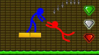 Watergirl and Fireboy Stickman Animation - Hardcore Parkour Compilation