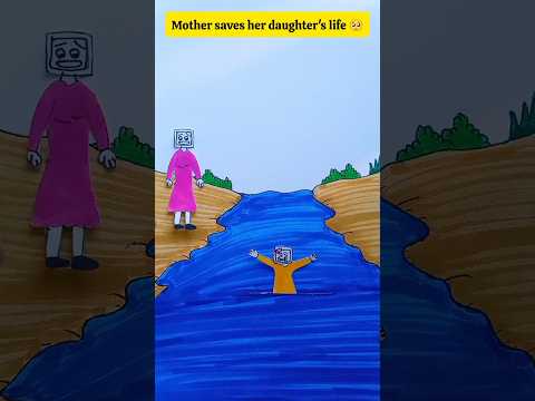 Mother saved the child 🥰#art #story #moralstories #shorts #youtubeshorts