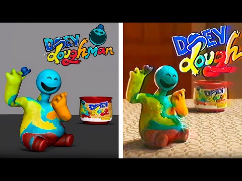 Poppy Playtime Chapter 4 - Doey The DoughMan Gameplay Vs Behin The Scenes