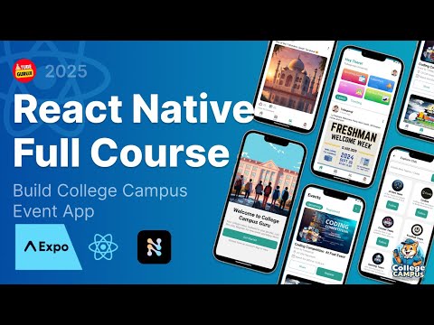 React Native Course | Build Full Stack React Native App | College Campus Event App | Expo Router