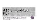 Exploring Stem and Leaf Plots