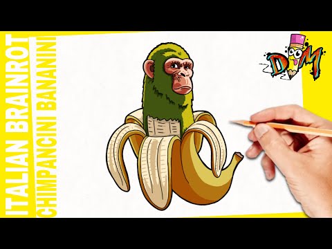 Como Dibujar a CHIMPANZINI BANANINI | Italian Brainrot | paso a paso | how to draw Chimpanzini