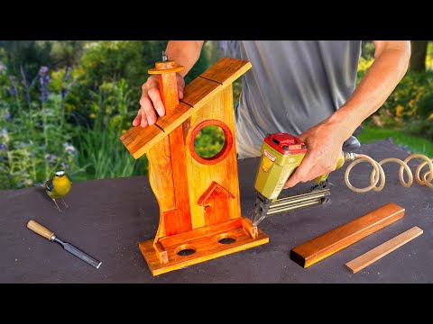 Build multi-purpose wooden bird feeder