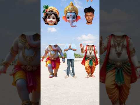 Jay Ganesha Deva Lord krishna wrong 🌺head challenge vfx Bhakti video - #ashortaday #short #vfx #bsk
