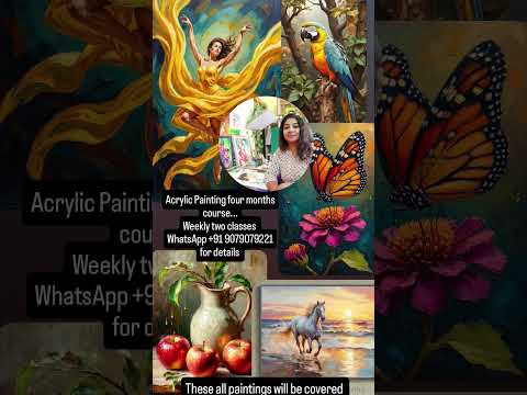 Acrylic painting course for beginners... #acrylicpainting #paintingcourse #easydrawing
