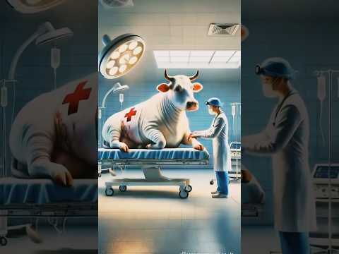 Beautiful story of a cow 🐄 and four monkeys 🐒#trending #viral #ai #animalstory #shorts