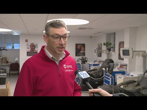 YouTube video thumbnail: DC Area Red Cross Tackles Blood Shortage in Cold Weather