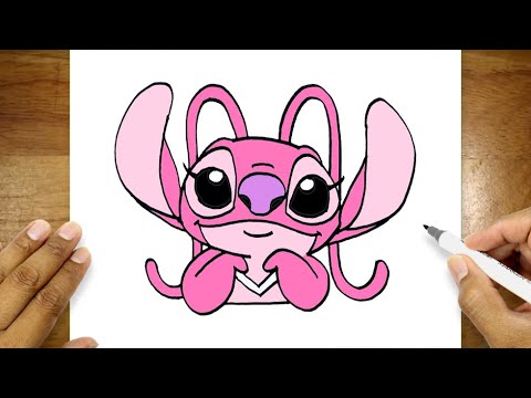 How To Draw Angel Disney From Lilo And Stitch | Angel Drawing Easy