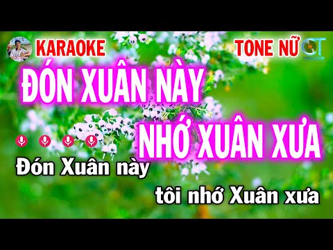 ĐÓN XUÂN NÀY NHỚ XUÂN XƯA TONE NỮ KARAOKE NHẠC XUÂN 2025