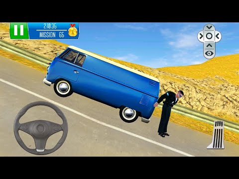 Blue VAN Drive In Mountains - Driving on Island Roads Simulator #10 - Android Gameplay