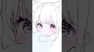 【顔の塗り方】塗り込みすぎないほうが可愛くて好き#イラストメイキング #clipstudiopaint  #描き方