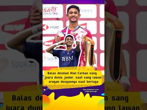 Alwi Farhan Juara Dunia Junior nih Bosss !! #bulutangkis #badminton #AlwiFarhan #trending